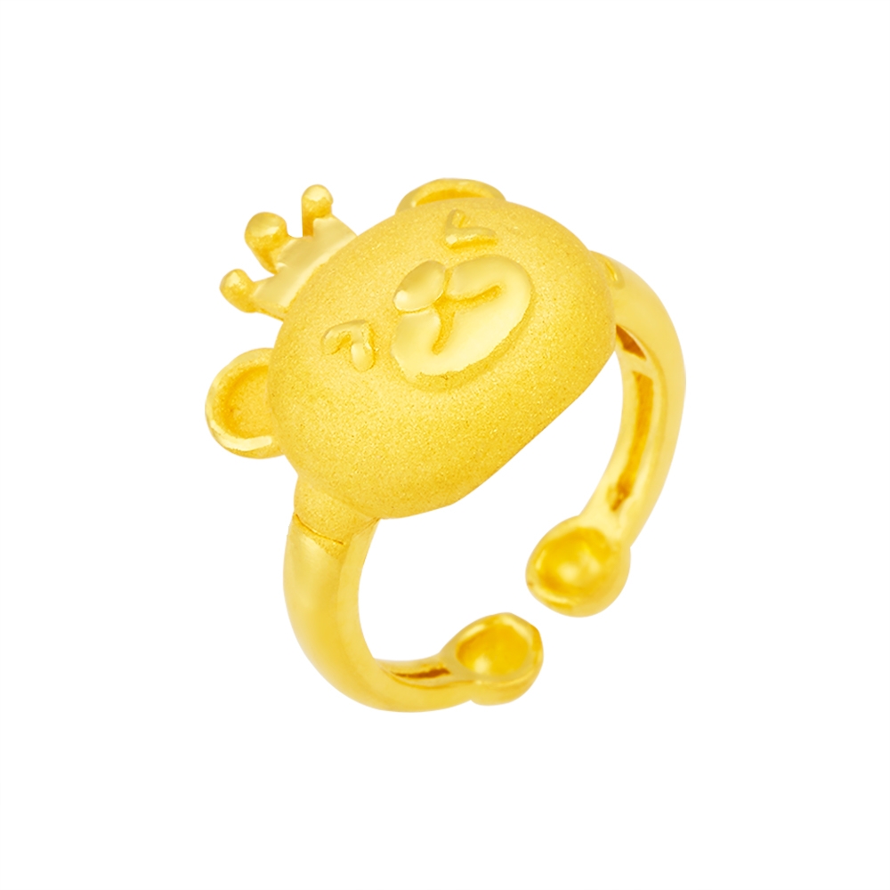 순금 윙크 곰돌이 돌반지 3.75g